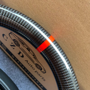 CZD auto parts carbon fiber steering wheel for Chevrolet Corvette C6 Z06 C6 2005-2013 with red stripe and stitching