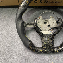 Load image into Gallery viewer, CZD auto parts for  BMW M2 F87 M3 F80 M4 F82 F83 M5 F10 M6 F06 F12 F13 X5 M F85 X6 M F86 carbon fiber steering wheel with forged carbon with golden flakes