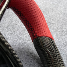 Load image into Gallery viewer, CZD auto parts for Honda 11th gen Civic XI 2021-2022 carbon fiber steering wheel with red perforated leather side