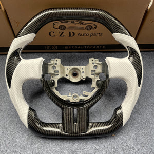 czd auto parts carbon fiber steering wheel for Toyota 86 2012-2016 with white leather