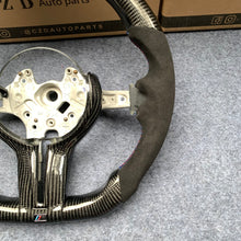 Load image into Gallery viewer, CZD auto parts for  BMW M2 F87 M3 F80 M4 F82 F83 M5 F10 M6 F06 F12 F13 X5 M F85 X6 M F86 carbon fiber steering wheel with alcantara leather side