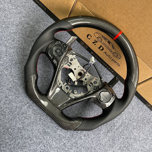 czd auto parts carbon fiber steering wheel for Toyota Camry with 3spoke 2012-2014 with red stripe