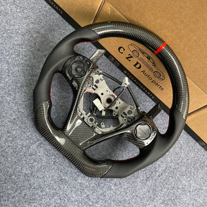 czd auto parts carbon fiber steering wheel for Toyota Camry with 3spoke 2012-2014 with red stripe