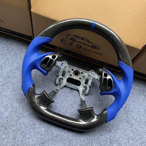 czd auto parts carbon fiber steering wheel for Acura TL 2004-2006 with black stitching