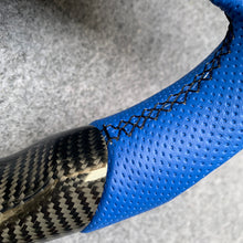 Load image into Gallery viewer, CZD auto parts for Volkswagen Golf 7 GTI Golf R MK7 VW Polo GTI Scirocco 2015 2016 carbon fiber steering wheel with blue perforated leather side