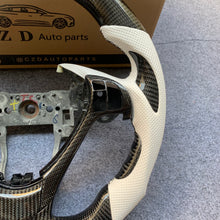 Load image into Gallery viewer, CZD autoparts for  Acura ZDX 2009-2012  carbon fiber steering wheel with white perforated leather side