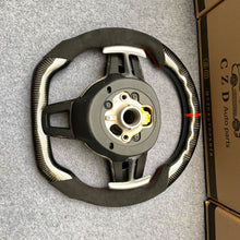 Load image into Gallery viewer, CZD auto parts for 2017-2023 Boxster / Cayman  carbon fiber steering wheel with alcantara  leather inside