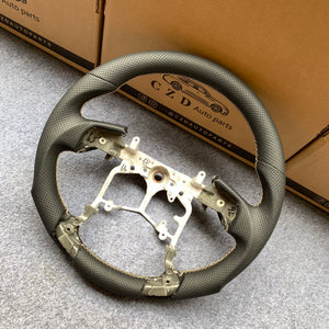 CZD Autoparts For Toyota Tundra 2013-2020 carbon fiber steering wheel black perforated leather steering wheel core
