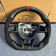 Load image into Gallery viewer, CZD auto parts for  Mercedes Benz W205 AMG C43 GLA 45 C218 W213 X253 C253 W166 W222 R172 R231  carbon fiber steering wheel with alcantara leather pink stitching