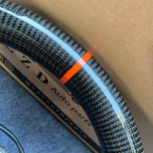 Load image into Gallery viewer, CZD autoparts for Infiniti FX35 FX45 S50 2003-2008 carbon fiber steering wheel with orange perforated leather side