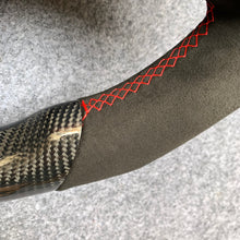 Load image into Gallery viewer, CZD auto parts carbon fiber steering wheel for Maserati Ghibli M157 2014-2019 with red airbag cover