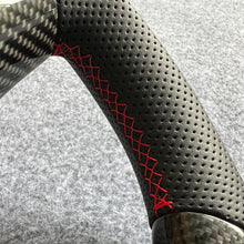 Load image into Gallery viewer, CZD autoparts for  Chevrolet Corvette C6 Z06 C6 2005-2013 carbon fiber steering wheel with a red logo in the bottom