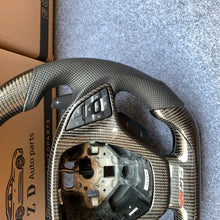 Load image into Gallery viewer, CZD auto parts for Chevrolet 6th gen Camaro 2016-2020 carbon fiber steering wheel with flat bottom &amp; logo