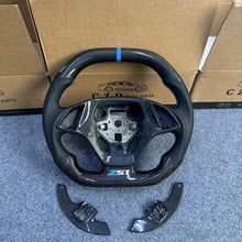 Load image into Gallery viewer, CZD auto parts for Chevrolet Corvette C7 2014-2019 carbon fiber steering wheel with blue stripe line