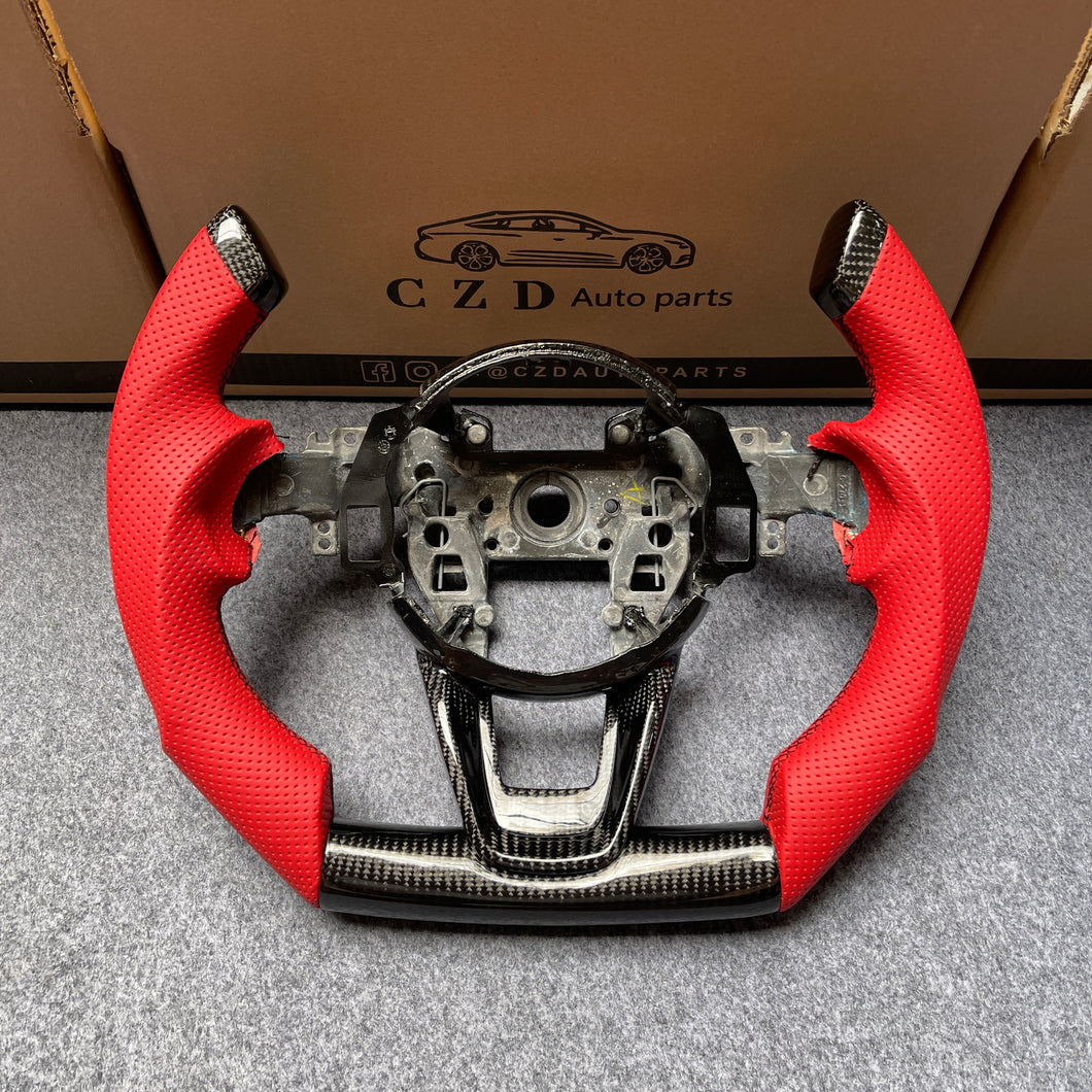 czd auto parts carbon fiber steering wheel for Acura TLX 2022+ with cut top flat bottom shape
