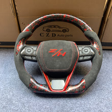 Load image into Gallery viewer, CZD auto parts for Toyota Avalon 2019-2022 carbon fiber steering wheel with forged carbon fiber with red flakes