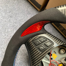 Load image into Gallery viewer, CZD auto parts for BMW M3 E90 E92 E93 2008-2013 carbon fiber steering wheel with red carbon thumb &amp; LED
