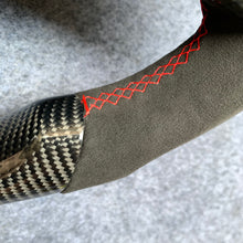 Load image into Gallery viewer, CZD auto parts for Mercedes Benz W205 AMG C43 GLA 45 C218 W213 X253 C253 W166 W222 R172 R231 carbon fiber steering wheel with LED &amp; alcantara leather side