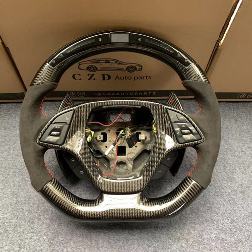 CZD auto parts carbon fiber steering wheel for Chevrolet Corvette C7 2014-2019 with alcantara
