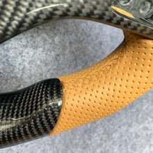 Load image into Gallery viewer, CZD auto parts for Chevrolet Corvette C7 2014-2019 carbon fiber steering wheel with orange perforated leather side