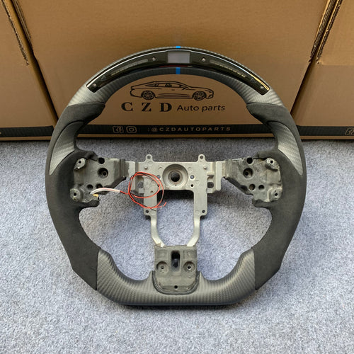 CZD auto parts carbon fiber steering wheel for Mitsubishi Lancer Evolution Evo 10 with matte carbon fiber