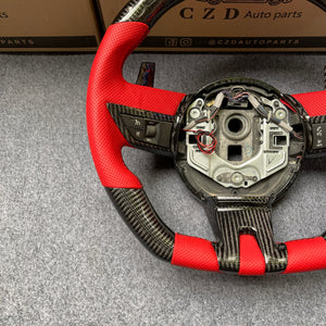 CZD auto parts carbon fiber steering wheel for camaro 2010-2011 with gloss carbon fiber paddle shifters