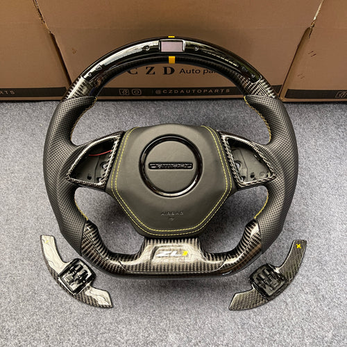 CZD auto parts carbon fiber steering wheel for Chevrolet 6th gen Camaro 2016-2020 with paddle shifters