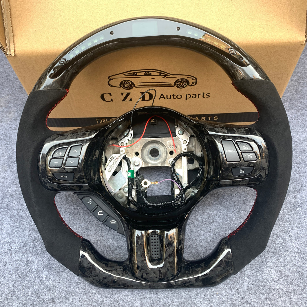 CZD auto parts carbon fiber steering wheel for Mitsubishi Lancer Evolution Evo 10 with forged carbon fiber