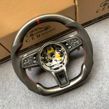 Load image into Gallery viewer, CZD auto parts for 2017-2019 911 Carrera carbon fiber steering wheel with alcantara leather