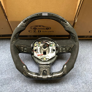 CZD auto parts carbon fiber steering wheel for camaro 2010-2011 with red stitching