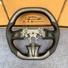 Load image into Gallery viewer, czd auto parts carbon fiber steering wheel for Infiniti Q50 with red stitch