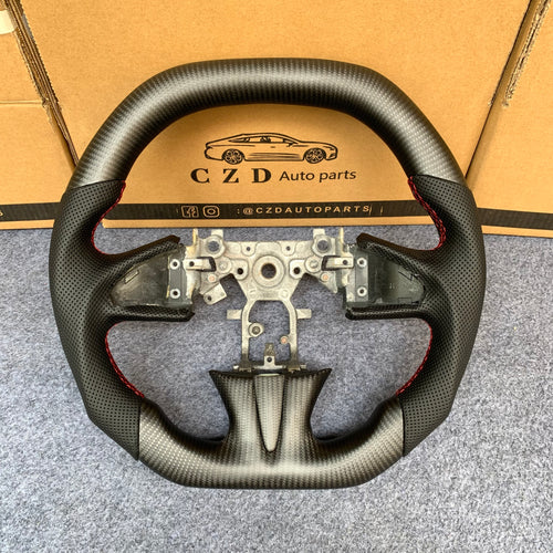 czd auto parts carbon fiber steering wheel for Infiniti Q50 with red stitch