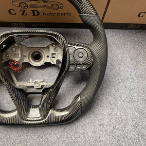 czd auto parts carbon fiber steering wheel for toyota se with black perforated leather