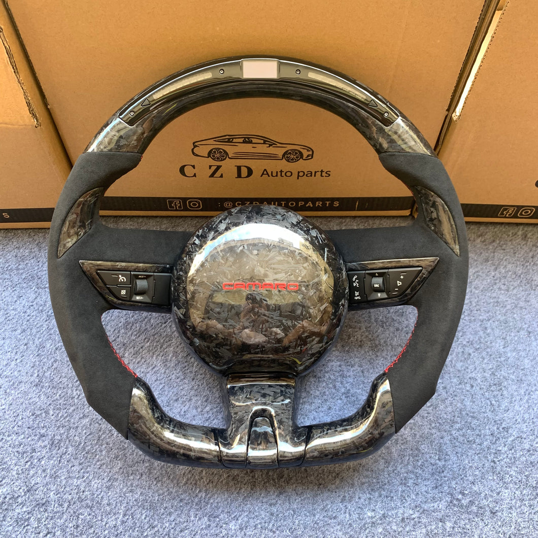 CZD auto parts carbon fiber steering wheel for camaro 2010-2011 with airbag cover