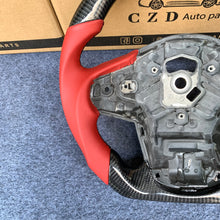Load image into Gallery viewer, CZD auto parts for TOYOTA SUPRA A90 A91 MK5 2020-2021 carbon fiber steering wheel with red smooth leather side
