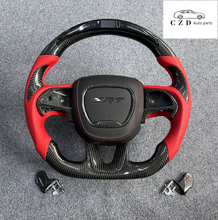 Load image into Gallery viewer, CZD auto parts for Dodge Durango 2018-2021 carbon fiber steering wheel with SRT logo airbag cover