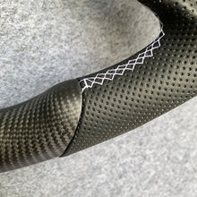 Load image into Gallery viewer, CZD for 2018-2023 Ford SHELBY GT350 carbon fiber steering wheel with white stripe line