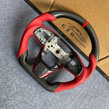 Load image into Gallery viewer, CZD auto parts for Honda Clarity 2018-2021 carbon fiber steering wheel with red perforated leather side