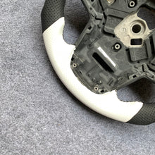 Load image into Gallery viewer, CZD auto parts for TOYOTA SUPRA A90 A91 MK5 2020-2021 carbon fiber steering wheel with white perforated leather top &amp; bottom