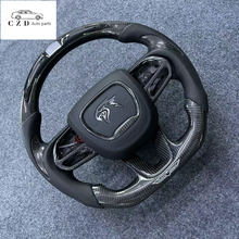 Load image into Gallery viewer, CZD auto parts for Dodge Charger 2015-2021 carbon fiber steering wheel with track hawk airbag cover