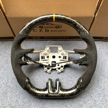 Load image into Gallery viewer, 2018-2023 Ford Mustang carbon fiber steering wheel from czd with yellow stripe line