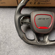 Load image into Gallery viewer, CZD auto parts for Dodge (SRT) Challenger 2015-2021 carbon fiber steering wheel with smooth leather airbag cover