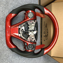 Load image into Gallery viewer, CZD For 2013/2014/2015/2016/2017 7th Toyota Gamry carbon fiber steering wheel with perforated leather sides