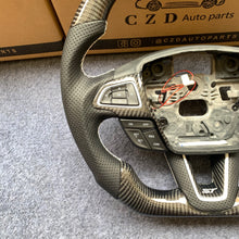 Load image into Gallery viewer, CZD auto parts For Ford Focus MK3 RS/ST /EcoSport/Escape/Kuga/C-MAX 2015-2020 Carbon Fiber Steering Wheel With black perforated leather