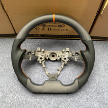 Load image into Gallery viewer, czd auto parts carbon fiber steering wheel for Toyota IQ with yellow stripe