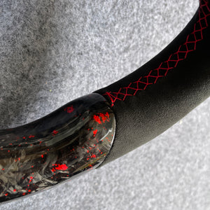 czd auto parts carbon fiber steering wheel for nissan 370z with red stitch