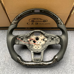 CZD Autoparts For Volkswagen Golf R MK7 2015-2016 carbon fiber steering wheel forged carbon fiber top&bottom