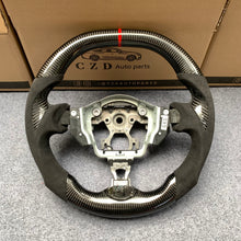 Load image into Gallery viewer, czd auto parts carbon fiber steering wheel for nissan fx with red stripe