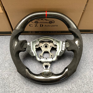 czd auto parts carbon fiber steering wheel for nissan fx with red stripe