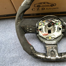 Load image into Gallery viewer, CZD auto parts carbon fiber steering wheel for camaro 2010-2011 with gloss forge carbon fiber thumbgrips